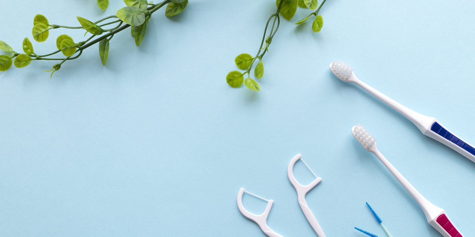 歯ブラシと歯間ブラシと糸ようじ